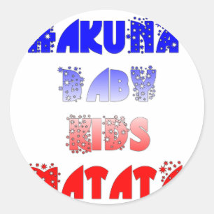 Franse Baby Kinder Hakuna Matata.png Ronde Sticker