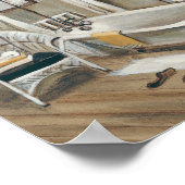 Franse badkamer met Bathtub Poster (Hoek)