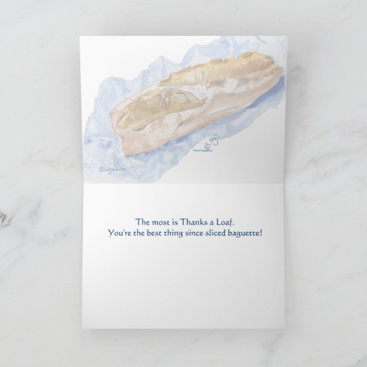 Franse Baguette brood brood brood dank u kaarten (Binnen)