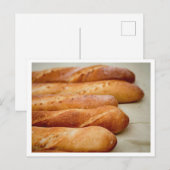 Franse baguette brood foto briefkaart (Voorkant / Achterkant)