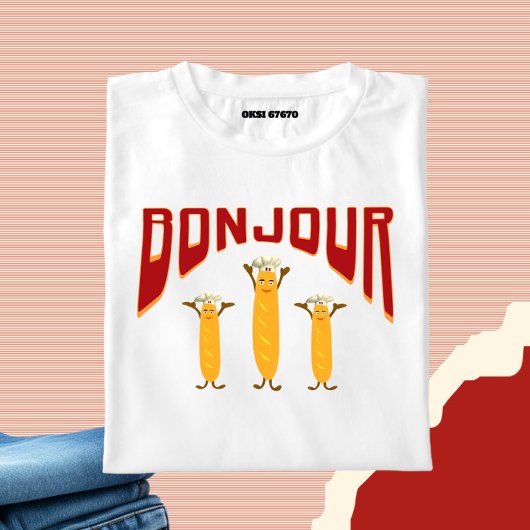 Franse baguette t-shirt
