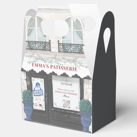 Franse Bakkerij Cafe Patisserie Black Favoriet Box Bedankdoosjes (Geopend)