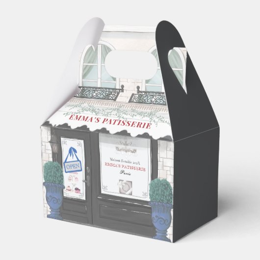 Franse Bakkerij Cafe Patisserie Black Favoriet Box Bedankdoosjes (Voorkant Zijde)