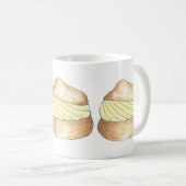 Franse bakkerij-crème Puff Creampuff Pastry-Mok Koffiemok (Voorkant rechts)