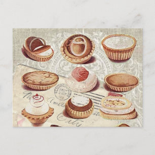 Franse bakkerij cupcake gebak desserts briefkaart