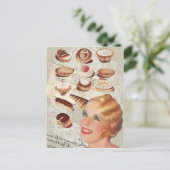 Franse bakkerij cupcake gebak desserts briefkaart (Staand voorkant)