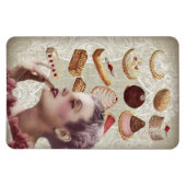 Franse bakkerij cupcake gebak desserts magneet (Horizontaal)