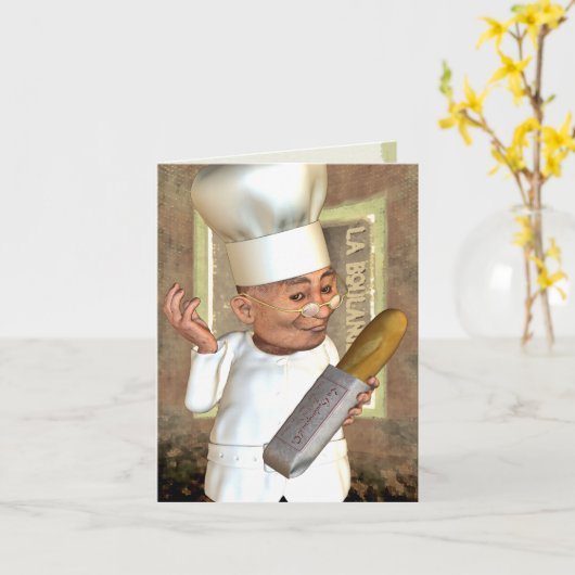 Franse bakkerij gepersonaliseerde Kaarten (Gele Bloem)