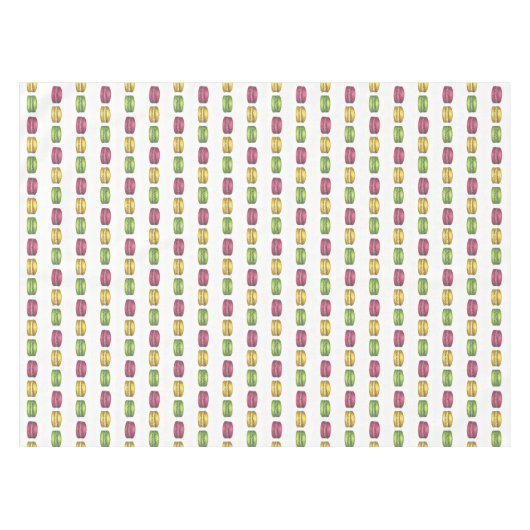 Franse bakkerij Macaron Cookie Foodie Print Tafelkleed (Voorkant (Horizontaal))