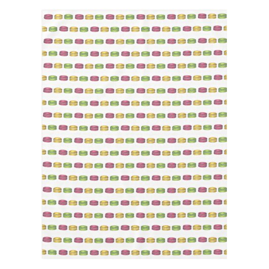 Franse bakkerij Macaron Cookie Foodie Print Tafelkleed (Voorkant)