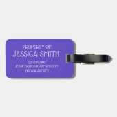 Franse bakkerij Macaron Cookies Pastry, gepersonal Bagagelabel (Achterkant horizontaal)