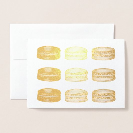 Franse bakkerij Macaron Cookies voedselbanketbakke Folie Kaarten (Voorkant met envelop)