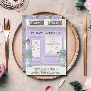 Franse bakkerij Paris Lavendel Meisje Verjaardag Kaart