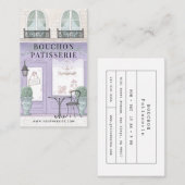 Franse bakkerij Patisserie Cafe Lavendel Paarse Visitekaartje (Voorkant / Achterkant)