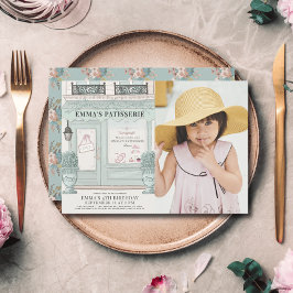 Franse bakkerij Patisserie Green Birthday Foto Kaart