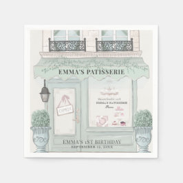 Franse bakkerij Patisserie Parijs Groene 1e verjaa Servet