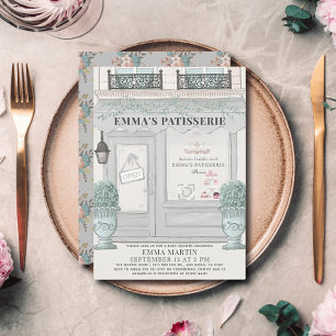 Franse bakkerij Patisserie Paris Gray Baby shower Kaart