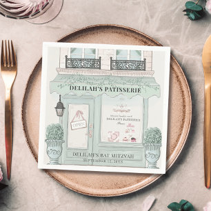 Franse bakkerij Patisserie Paris Green Bat Mitswa Servet