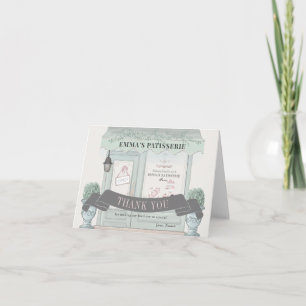 Franse bakkerij Patisserie Paris Green Birthday Bedankkaart