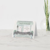 Franse bakkerij Patisserie Paris Green Birthday Bedankkaart (Voorkant)