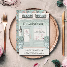 Franse bakkerij Patisserie Paris Green Birthday Kaart