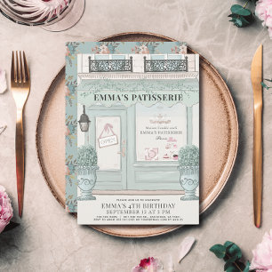 Franse bakkerij Patisserie Paris Green Birthday Kaart