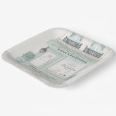 Franse bakkerij Patisserie Paris Green Birthday Papieren Bordje (Gebogen)