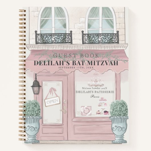 Franse bakkerij Patisserie Pk Bat Mitswa Guest Boo Notitieboek (Voorkant)