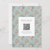 Franse bakkerij Patisserie QR Green Bat Mitzvah Kaart (Achterkant)