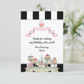 Franse Bakkerij Sweet Treats Verjaardag Dank u kaa Bedankkaart (Staand voorkant)