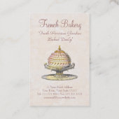 Franse bakkerij  Victoriaans taarten Visitekaartje (Achterkant)