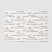 Franse bakkerijbont Chocolade Croissant Wrap Tissuepapier (Voorkant)