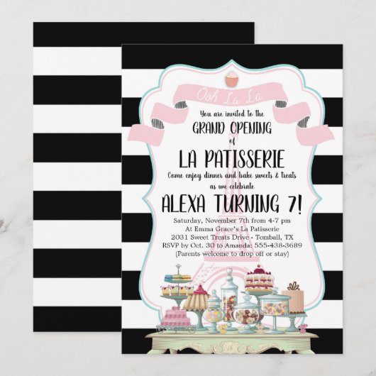 Franse bakkerijproducten en gevogelte kaart (Voorkant / Achterkant)