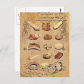 franse bakkersgebak koekjes dessert briefkaart (Voorkant / Achterkant)