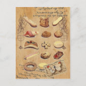 franse bakkersgebak koekjes dessert briefkaart (Voorkant)