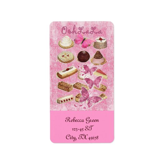 franse bakkersgebak koekjes dessert etiket (Voorkant)