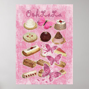 franse bakkersgebak koekjes dessert poster