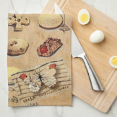 franse bakkersgebak koekjes dessert theedoek (Quarter Fold)