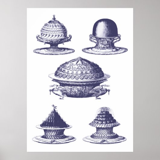  Franse bakkerswinkelborden - koekjes Poster (Voorkant)