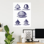  Franse bakkerswinkelborden - koekjes Poster (Thuiskantoor)