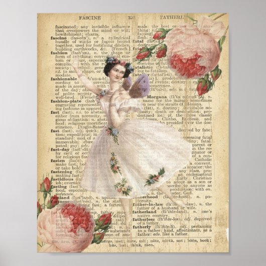 Franse  ballerina woordenboek poster (Voorkant)