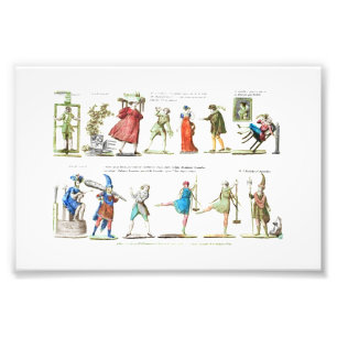 Franse ballettekens  foto afdruk