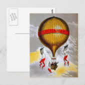Franse ballon briefkaart (Voorkant / Achterkant)