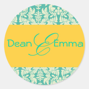 Franse barok monogram stickers