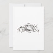 Franse Barok Rococo stijl kleur rand bruiloft Kaart (Achterkant)