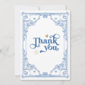  Franse barokke bruiloft Dank u kaart (Voorkant)