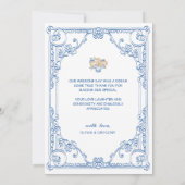  Franse barokke bruiloft Dank u kaart (Achterkant)