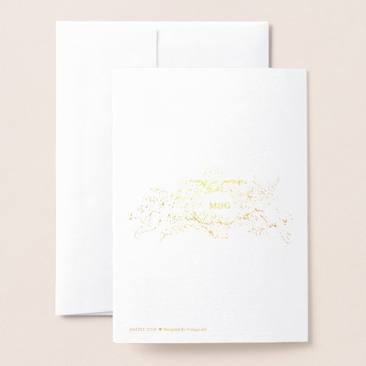  Franse barokke rococo  Folie Kaarten (Met envelop)