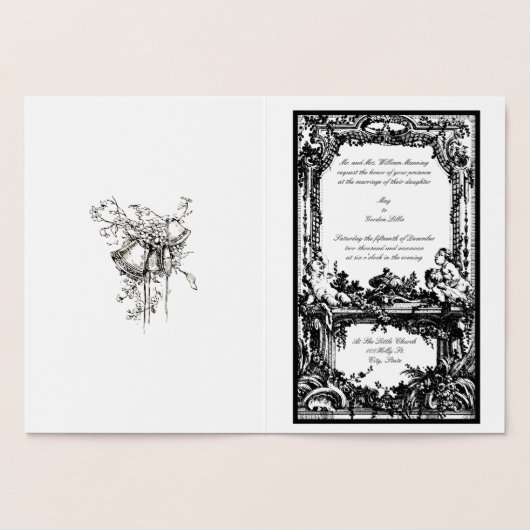 Franse barokke rococo Folie Kaarten (Binnen)