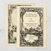 Franse barokrococo bruiloft uitnodigingen (Voorkant / Achterkant)